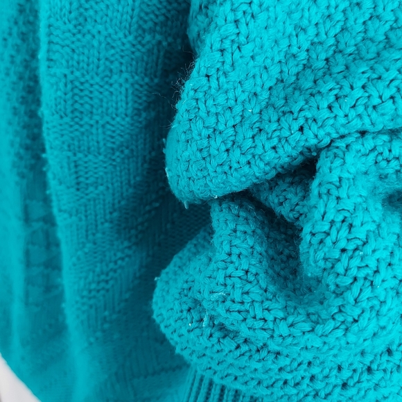 Vintage 90s | sears teal grandpa sweater - Picture 5 of 7